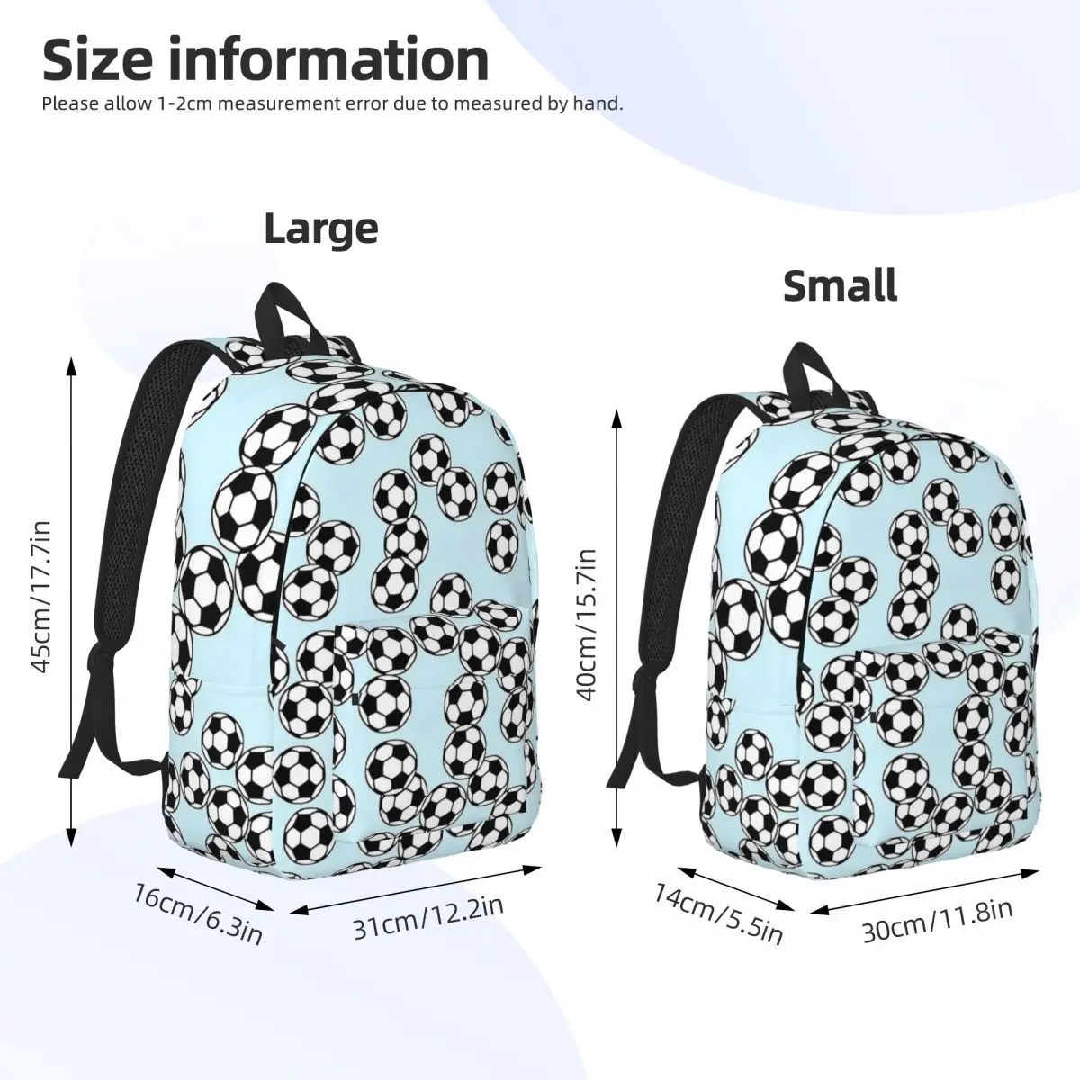 Cute Soccer Balls Backpack for Preschool Kindergarten School Student Football Soccer Lovers Bookbag Boy Girl Kids Daypack Gift