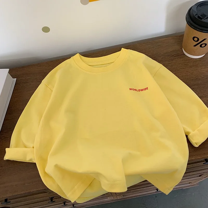 RAISE Herbst Kinder Jungen T-Shirts 2026 Buchstaben-Print Kinder Jungen Langarm Vielseitig Lässig 2-8 Jahre Baby Jungen Pullover Oberteile – Detail 10