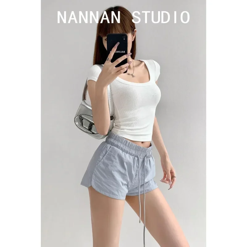 Pantalon chaud trapèze décontracté, ample, taille haute, sportif et Sexy, pour écolières qui sauvent la classe