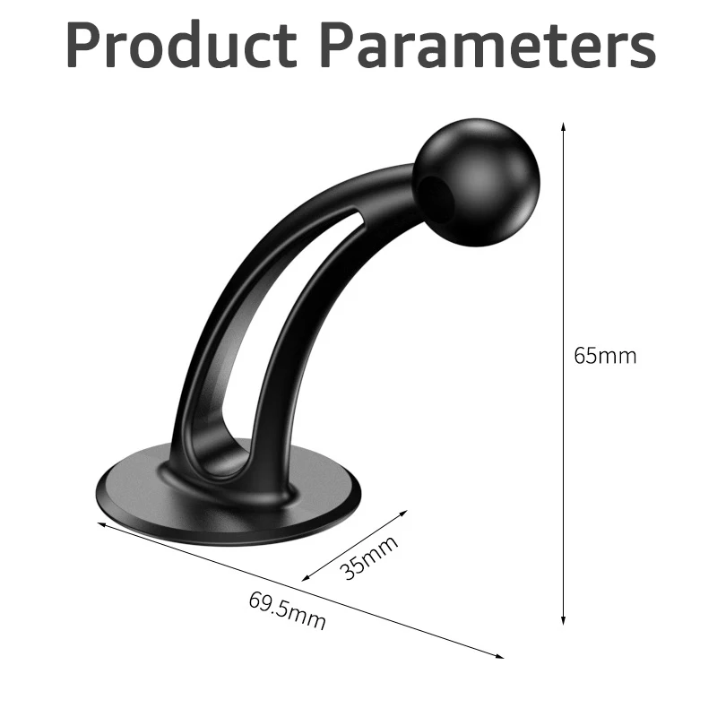 17mm Ball Head Car Dashboard Sticker Base Car Cell Phone Mount Base Universal Car Mobile Phone Stand GPS Bracket Accessories