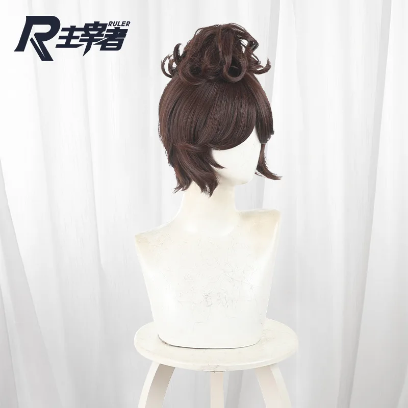 

Halloween Party Role Play Wig + Free Cap Anime Game Identity Ⅴ Emma Woods Gardener Cosplay Wig Shirt Chestnut color Hair