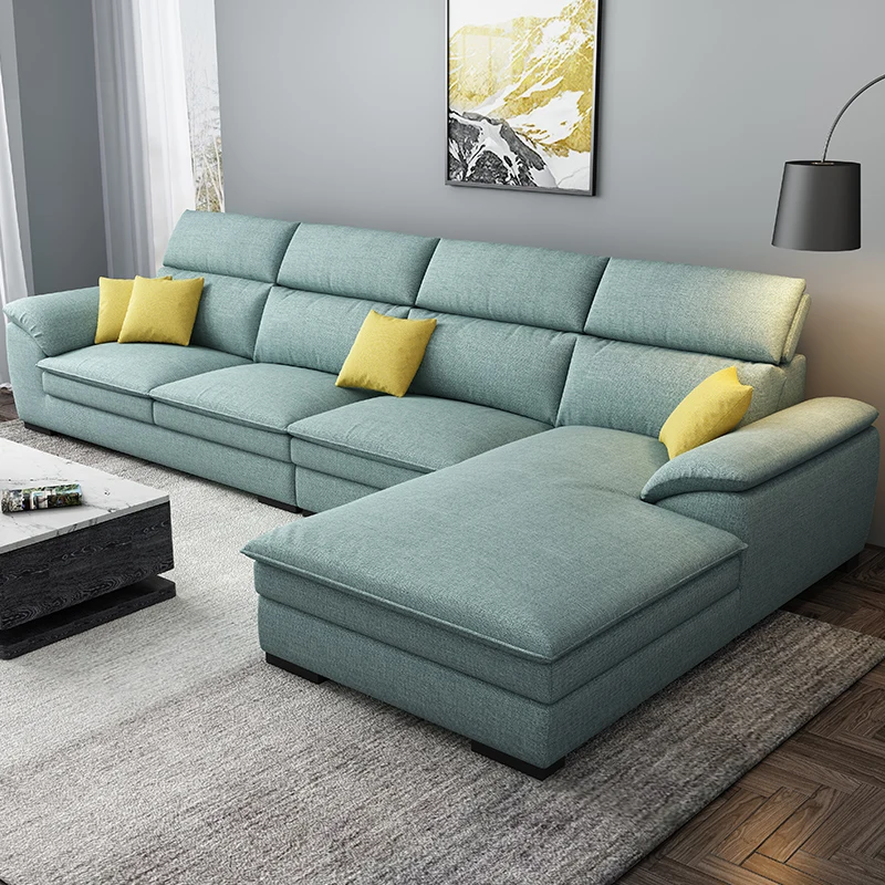 

Тканевый диван, нордическая гостиная, Съемный и моющийся, простой современный латексный декор для дивана