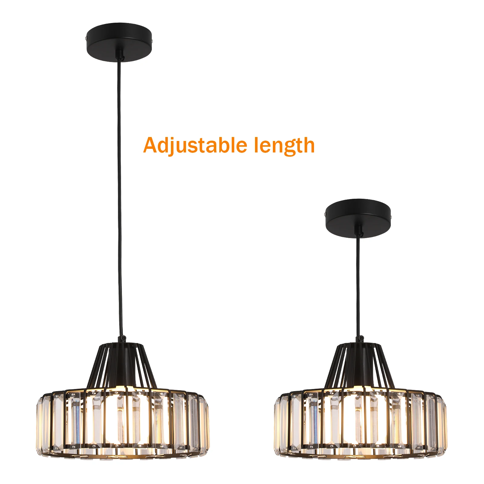 

Modern Pendant Light Nordic Crystal Led Chandelier Hanging Ceiling Lamp Luxury Indoor Lustre Dining Room Kitchen Island Fixture