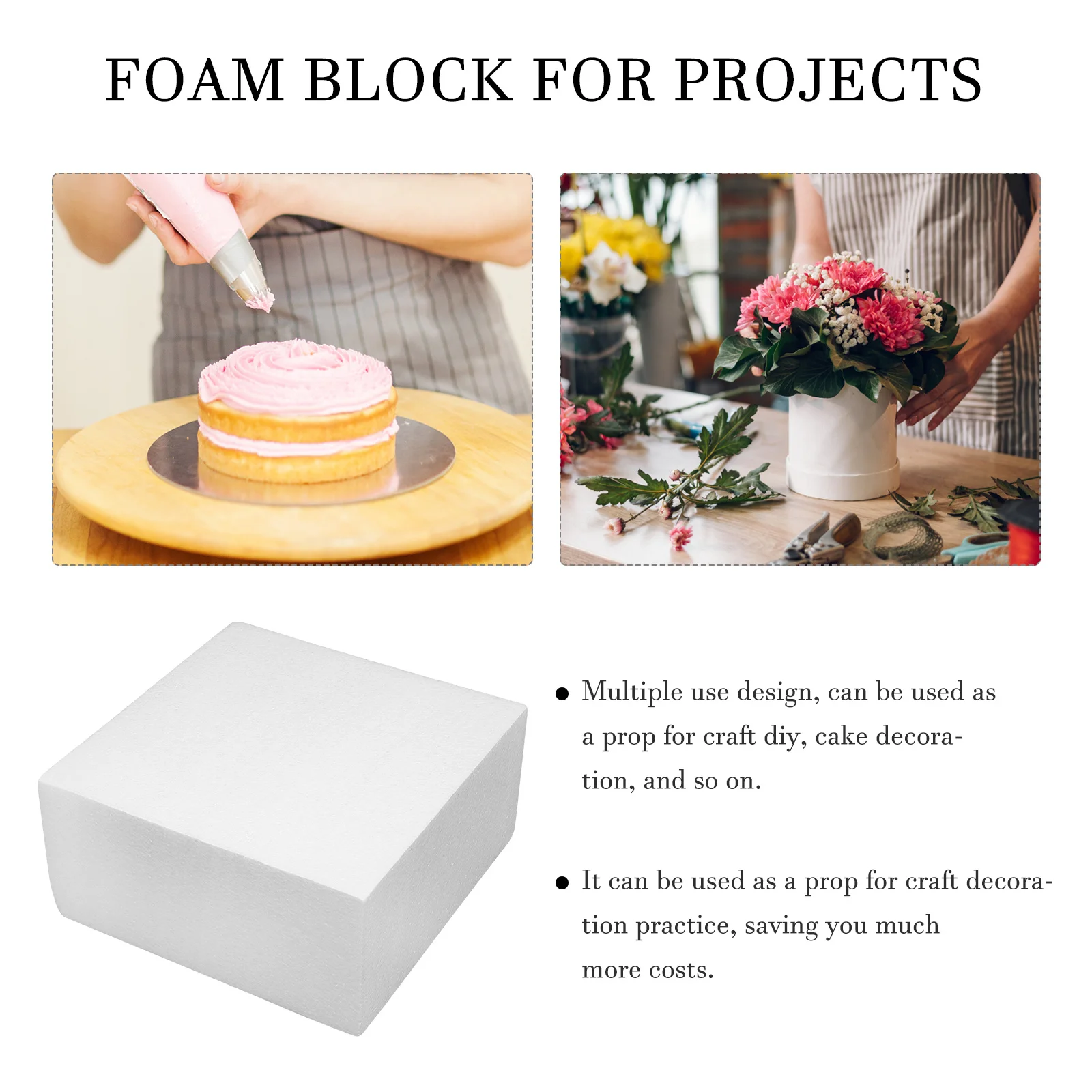 

Carving Foam Block Smooth Durable For Diy Craft Wedding Decoration Kids Art Projects Floral Arrangement Sculpting Blocks