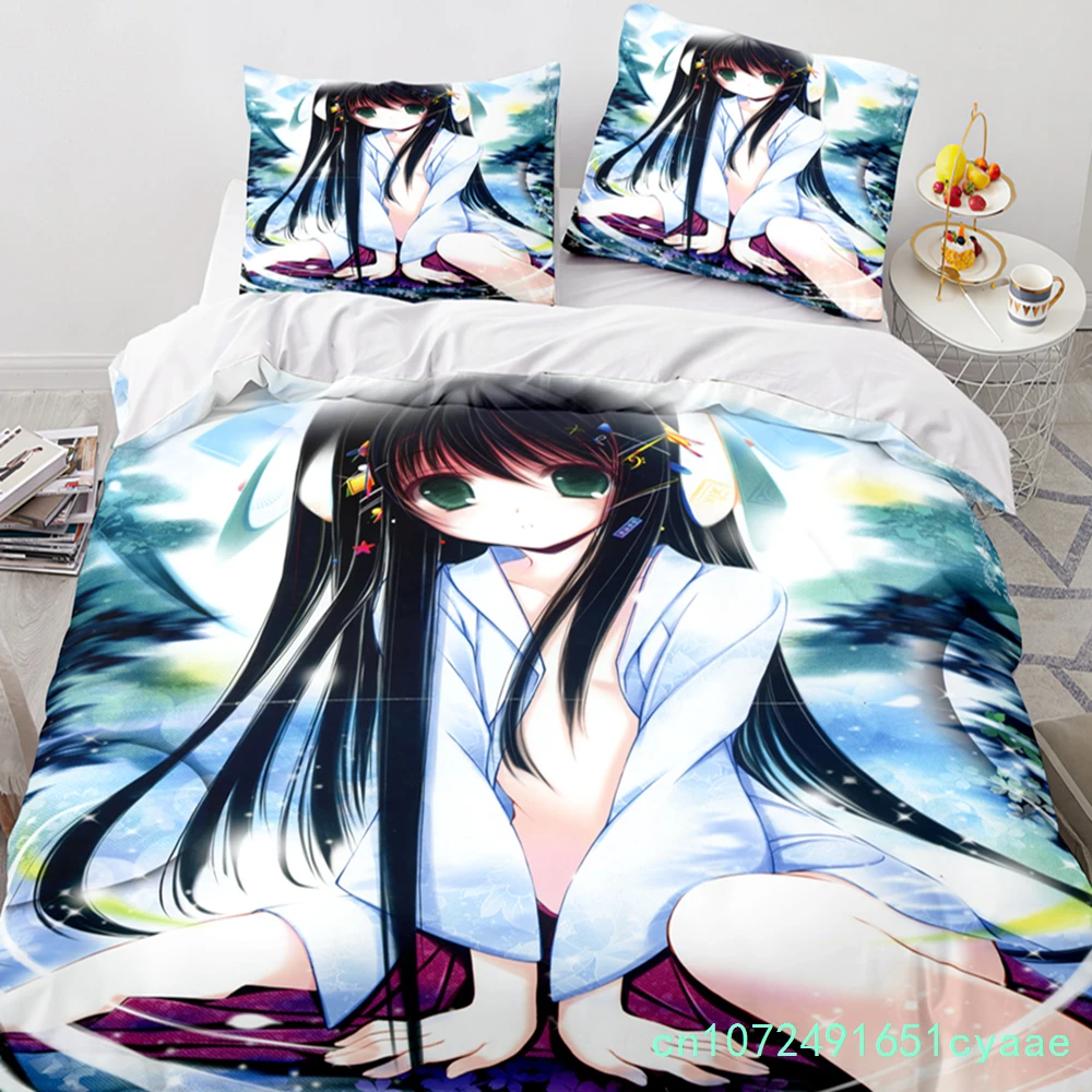 Anime Kawaii Sexy Girl Bedding Set Boys Girls Twin Queen Size Duvet Cover Pillowcase Bed Kids Adult Fashion Home Textileextile