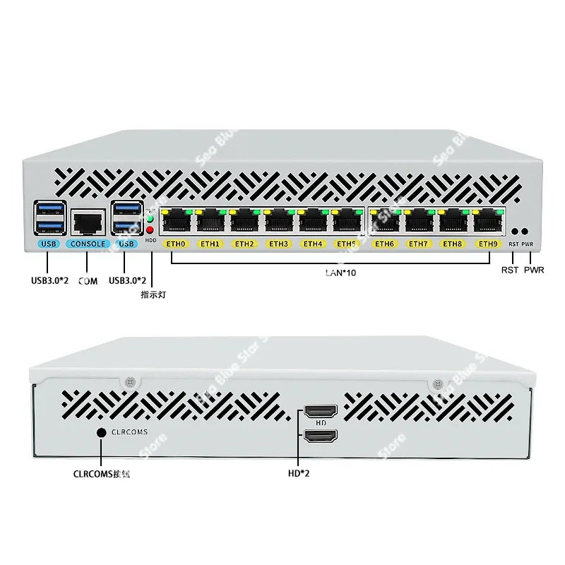 

Router 10th generation industrial computer I3-8145U external 9.5 inch 10 network interface card i210 detection ethercat protocol