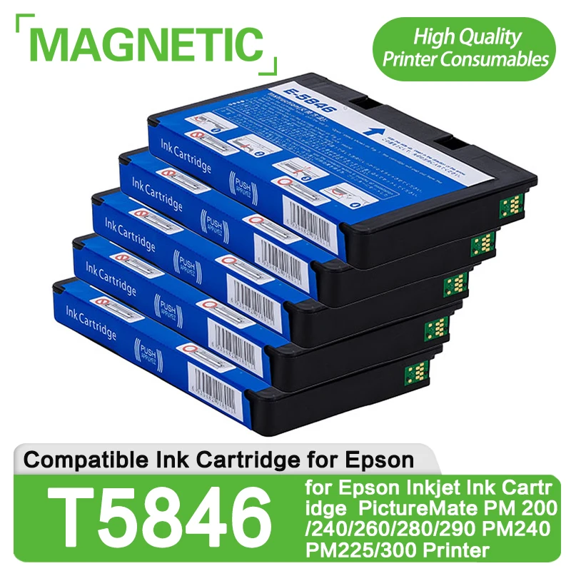 cartucho de tinta compativel cor premium para impressora epson t5846 5846 epson picturemate pm 200 240 260 280 290 pm240 pm225 300 01