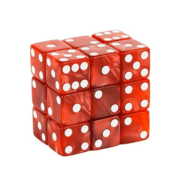 10Pcs/Set 16mm D6 Dice, Marble Pattern 6-Sided Dice for Board Games Acrylic Pearl Dice Colorful Polyhedral Dice for DND RPG Dice