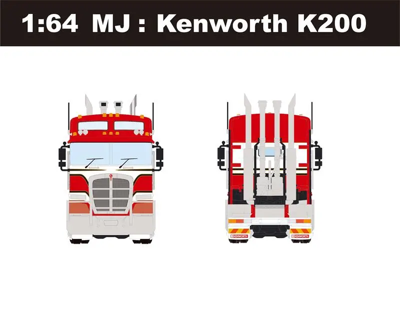 (Pre-pedido) 1:64 Kenworth K200 Limited500 Vehículo de coleccionista fundido a presión Modelo de coche