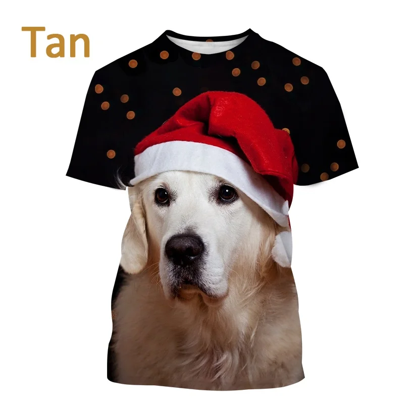 Hot Sale Golden Retriever 3D Printing T-shirt Fashion Cute Dog Men and Women Cure Fun Casual Short Sleeve Tops