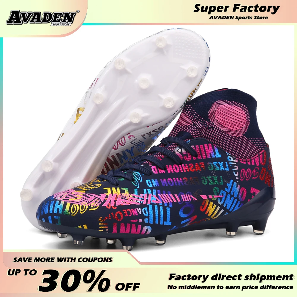 2023 New Original Men Soccer Shoes Society Indoor Futsal Sneakers Soccer Cleats Boys Children's  Size 36-46 Football Field Boots