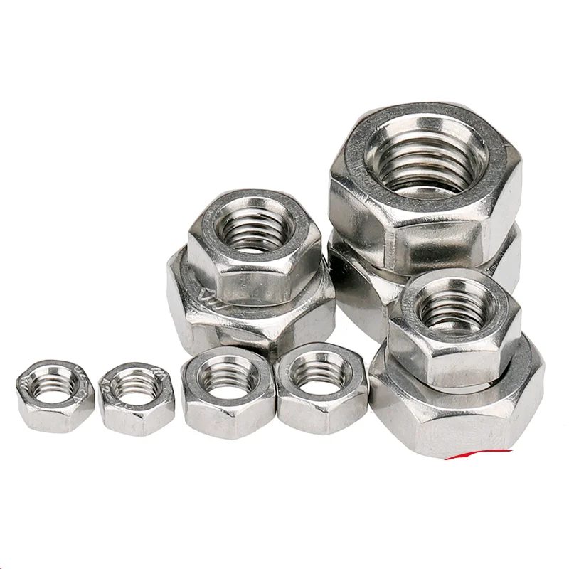 2pcs Anti-Threaded Nut  Left Nut  M4 M5 M6 M8 M10 M12 M14 M16 M18-M20 304 Stainless steel Anti-Nut / Anti-Tooth Nut  DIN934