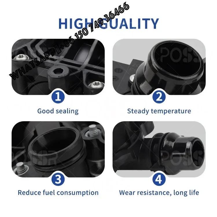 POSSR 11537644811 Car Engine Cooling Radiator Thermostat Cooling System for BMW 1' 2' 3' 4' X3 F20 F21 F22