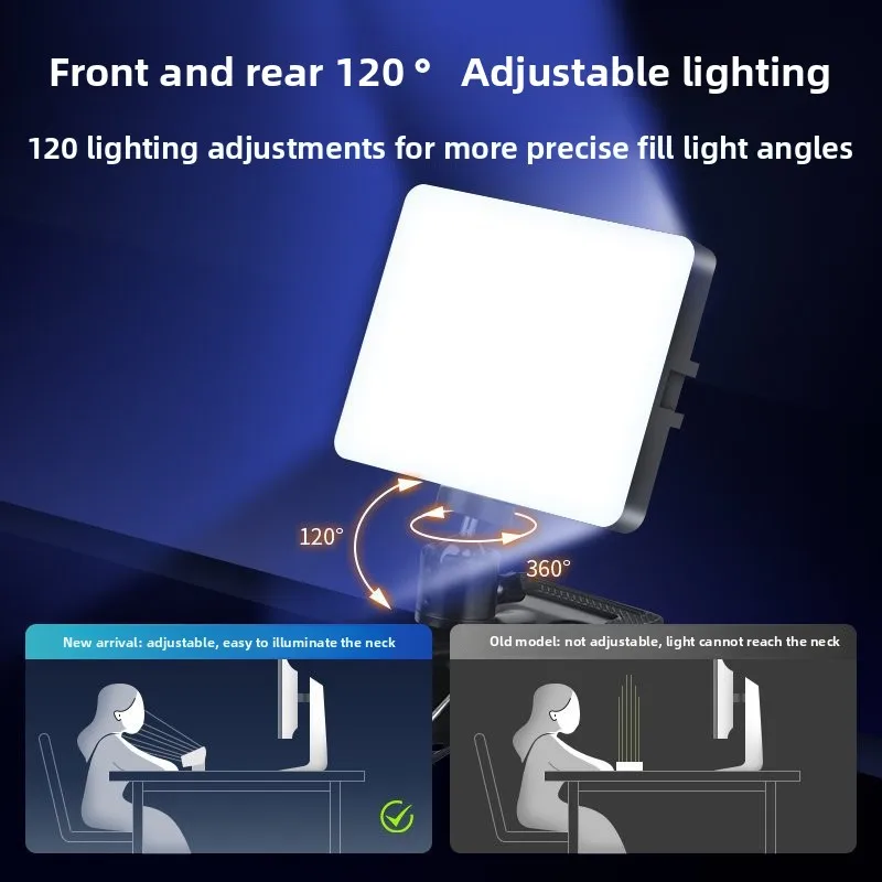 ไฟเซลฟี่แบบพกพา ANLAIKE ไฟ LED แบบหนีบพร้อมปรับความสว่างสำหรับเซลฟี่ แต่งหน้า สตรีมสด