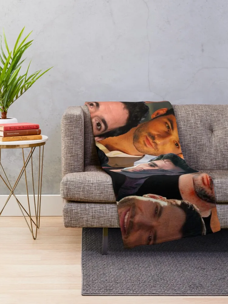 Tom Ellis Photo Collage Throw Blanket cosplay anime Retros Luxury St Blankets