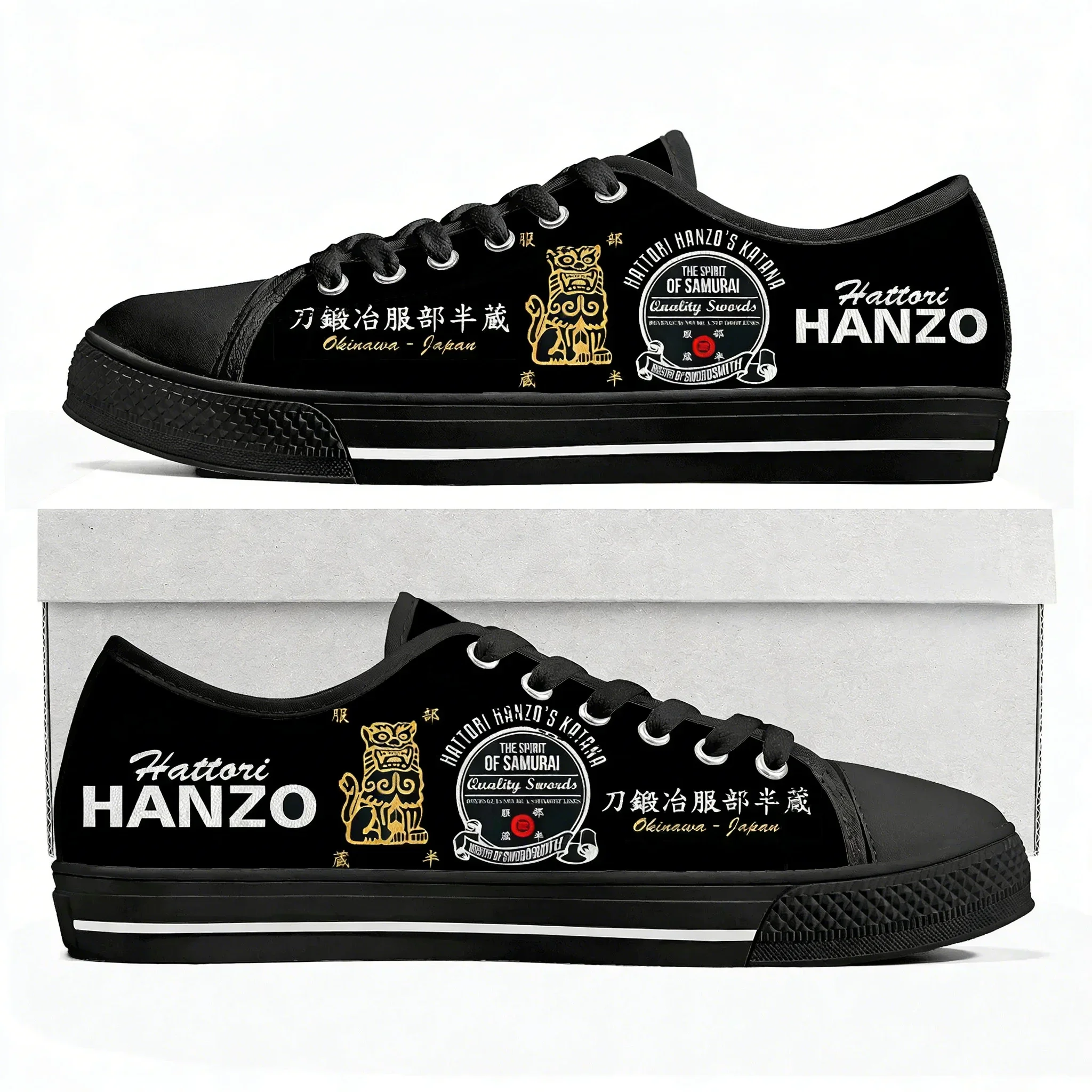 Kill Bill Hattori Hanzo Ninja Samurai Low Top Sneakers Mens Womens Teenager Canvas Sneaker Casual Custom Shoes Customize Shoe