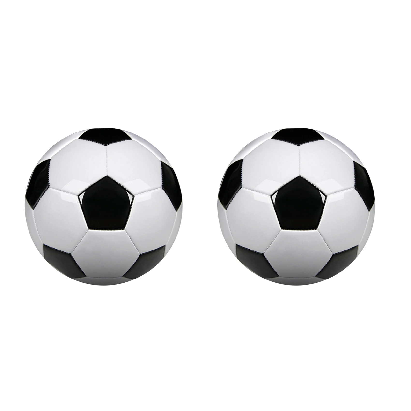 【 SOMMER】 2X Größe 5, professionelle Trainings-Fußbälle, PU-Leder, Schwarz, Weiß, Fußball-Fußbälle, Goal Team Atch Trainingsbälle