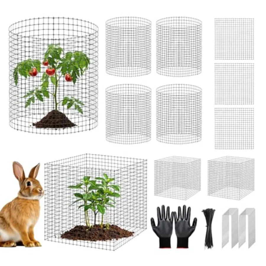 Outdoor Gardening Plant Protectors: 60-Pack 1212 Inch Metal Wire Mesh Cages In Galvanized Silver For Rabbits, Chickens, Ducksd