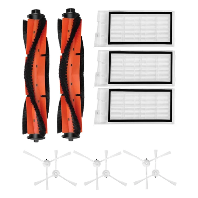 ABLE-メインブラシサイドブラシフィルター交換スペアパーツアクセサリーXiaomi Roidmi Eve Plusロボット掃除機用