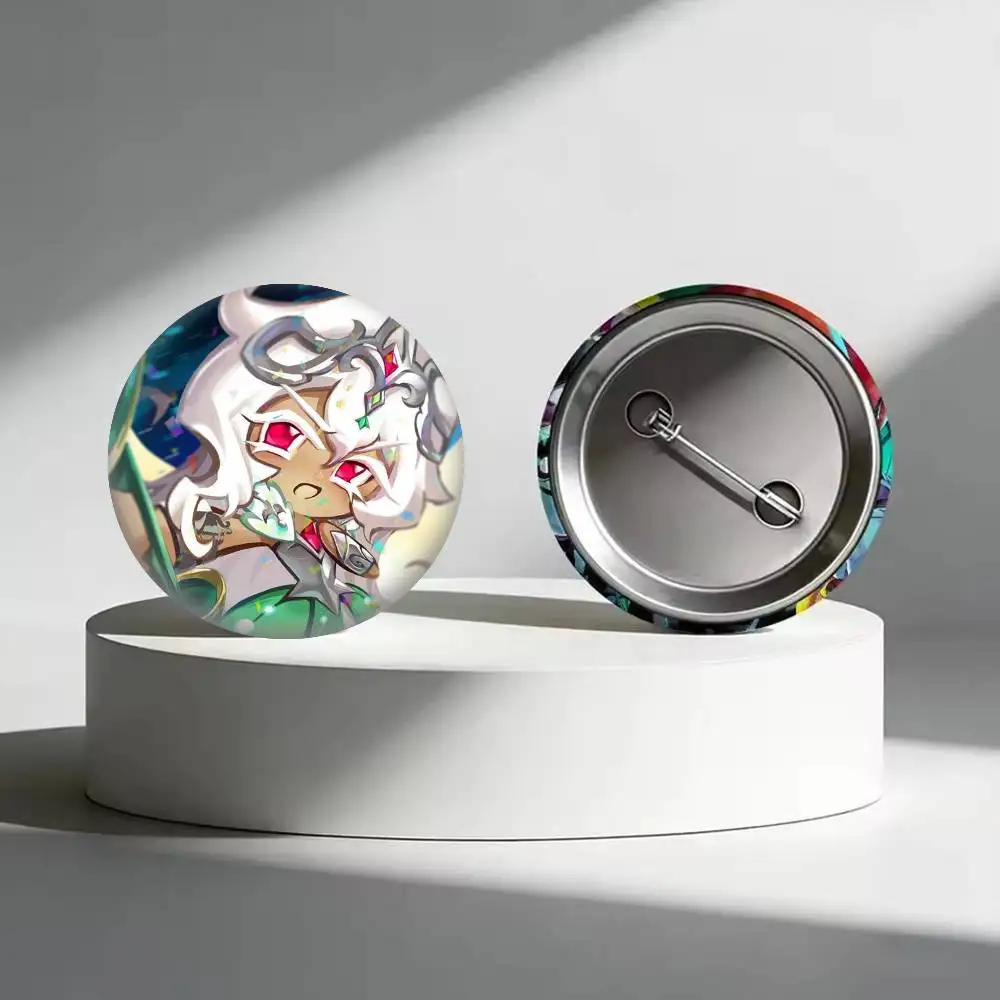 Cute Cookie Run K-Kingdom  25 32 44 58 75mm Badges Personalized Round Brooches Pins Accessory Gift