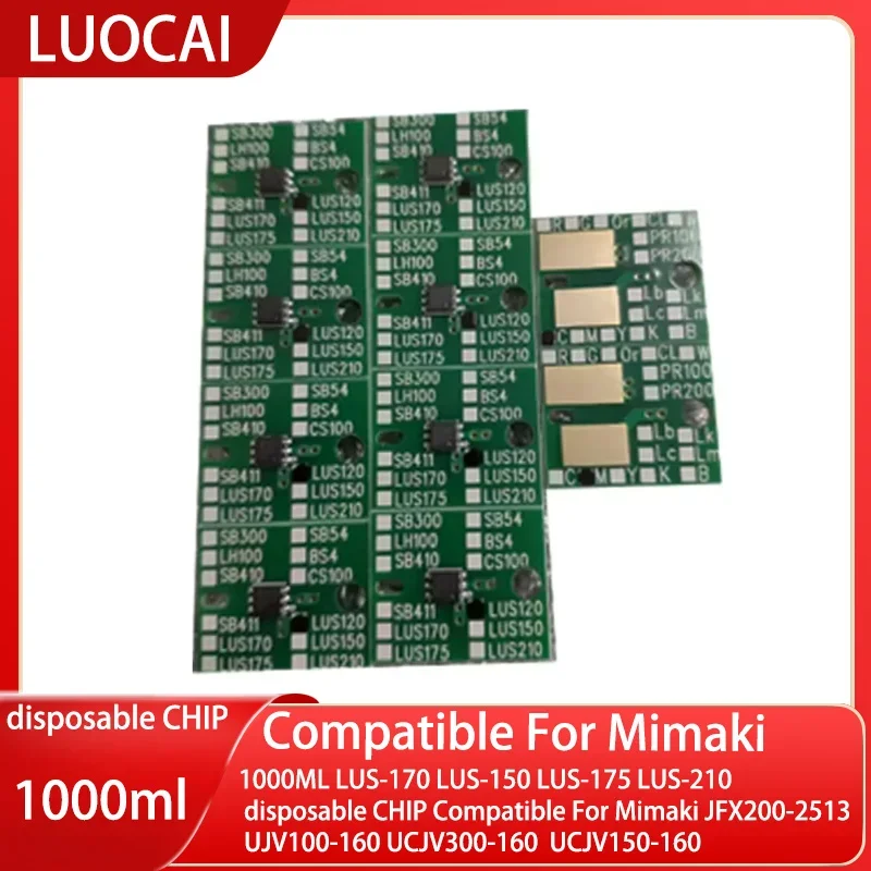 

1000ML LUS-170 LUS-150 LUS-175 LUS-210 одноразовые чипы Совместимость с Mimaki JFX200-2513 UJV100-160
