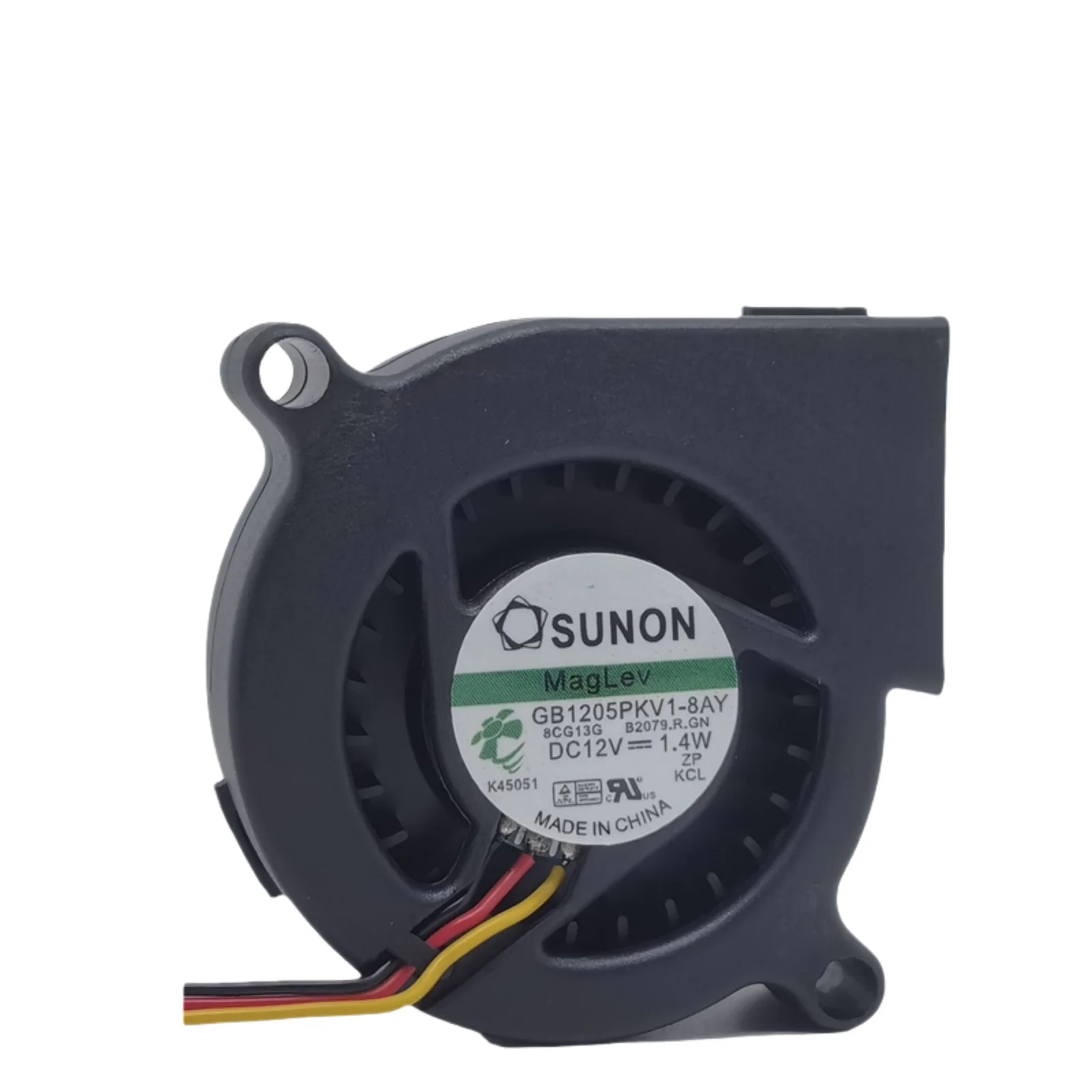 

GB1205PKV1-8AY 50x50x20mm DC 12V Centrifugal Fan - Ultra-Quiet 20dBA 4400RPM 4.9CFM for Projector/LED Lights