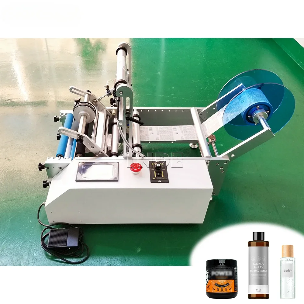 Hot Selling Products 2023 Semi Automatic OPP BOPP Label Applicator Bottle Adhesive Sticker Labeling Machine for Round Bottle