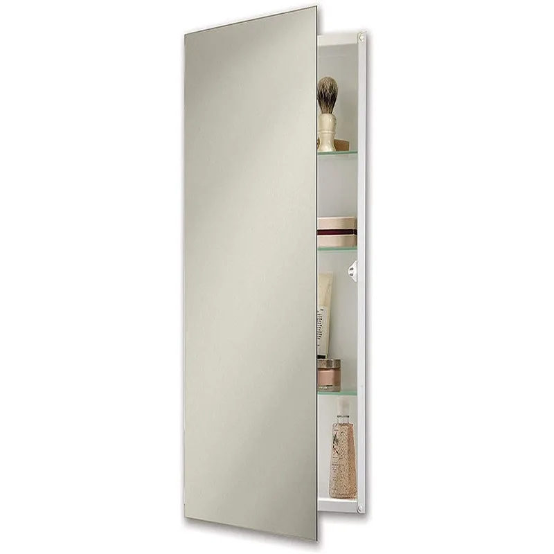 12x36 Inch Pillar Medicine Cabinet with Polished Mirror, Customized