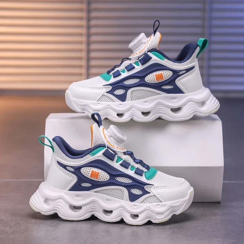 

Spring New Children's Casual Sports Shoes Mesh Breathable Boys and Girls Sneakers Soft Anti-Slip Kid's Running Shoes Size 29-39