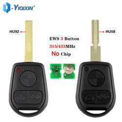 YIQIXIN EWS Keine Chip 3 Tasten 315/433Mhz Auto Remote Key Für BMW Z3 E31 E32 E34 E36 e38 E39 E46 Z3i HU58 HU92 Klinge Smart Fob