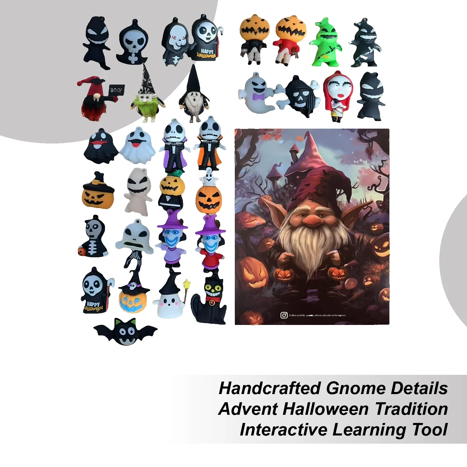 

24 Days Halloween Gnome Holidays Advent Calendar Halloween Countdown Calendar for Nursery Teen Room Party Offices Kids