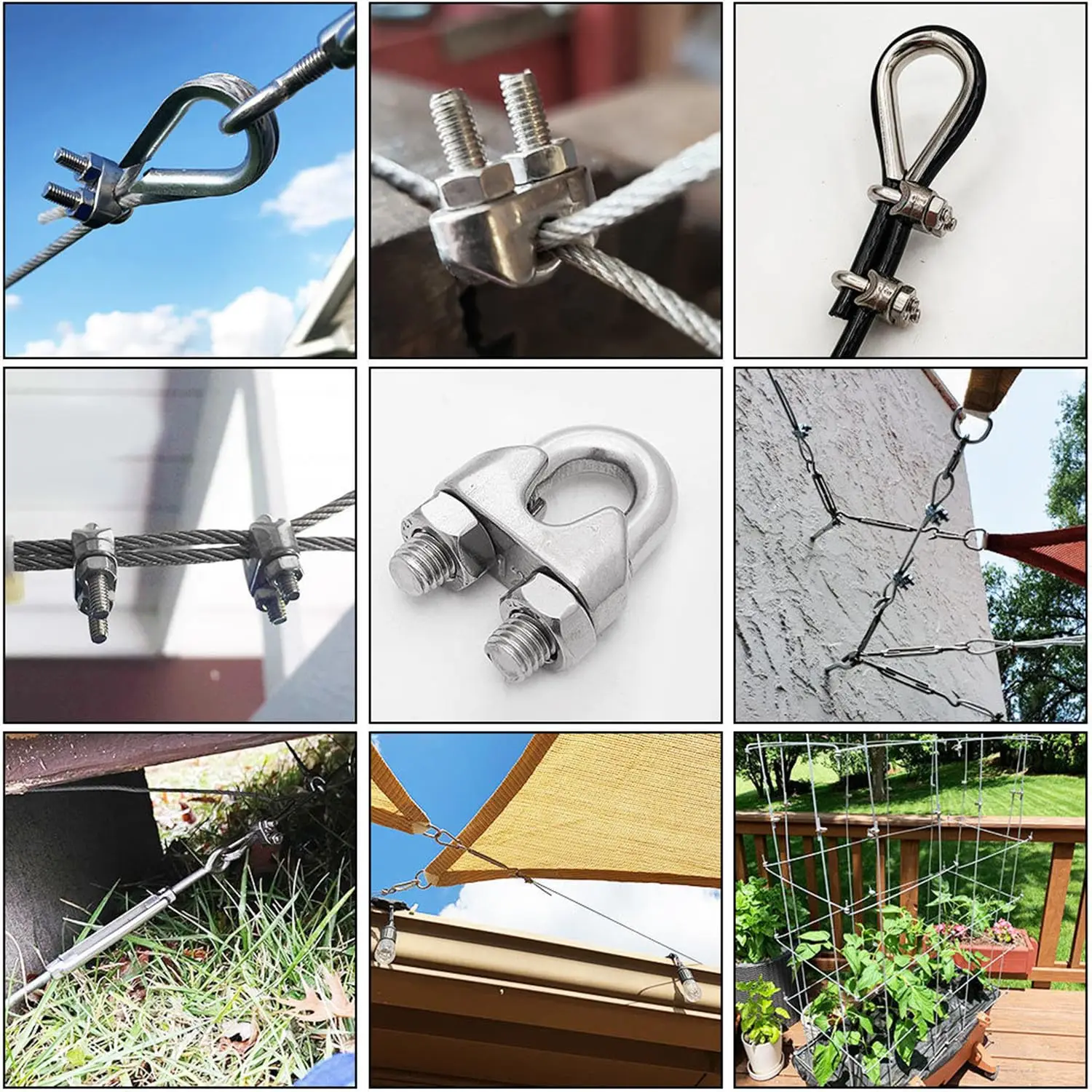1-10 stücke Edelstahl U-Typ Kabel Klemme M5 M3 Stahl Draht Seil Clip U Bolzen Sattel Verschluss wäscheleine Spanner Hardware Werkzeug