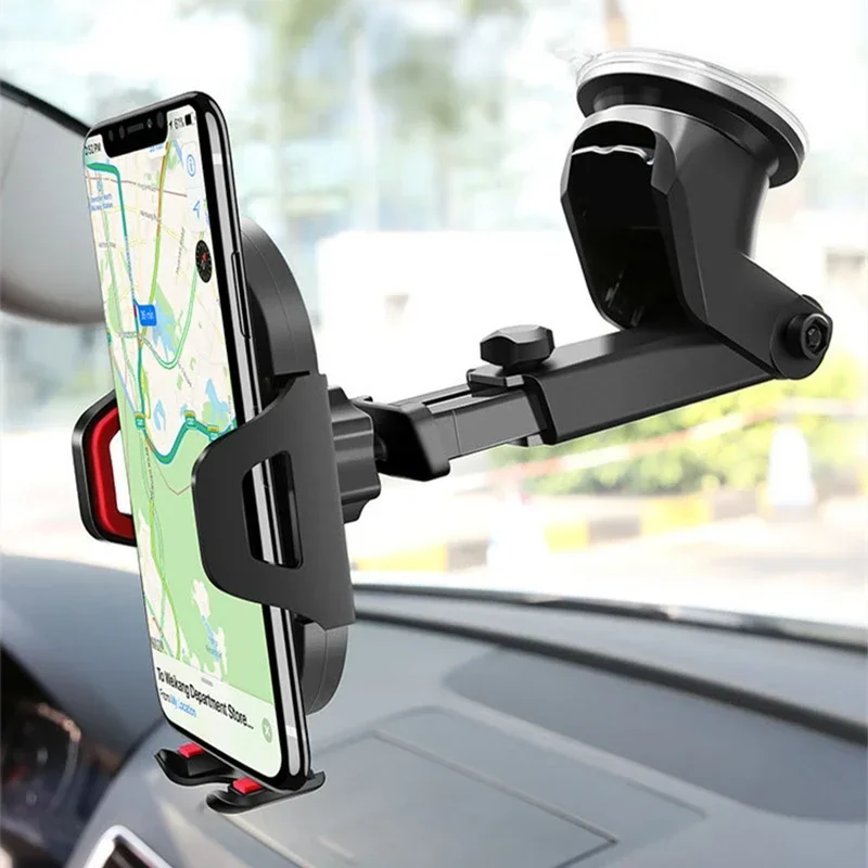 

Sucker Car Phone Holder Mount Stand GPS Telefon Mobile Cell Support For iPhone 13 12 11 Pro Max X 7 8