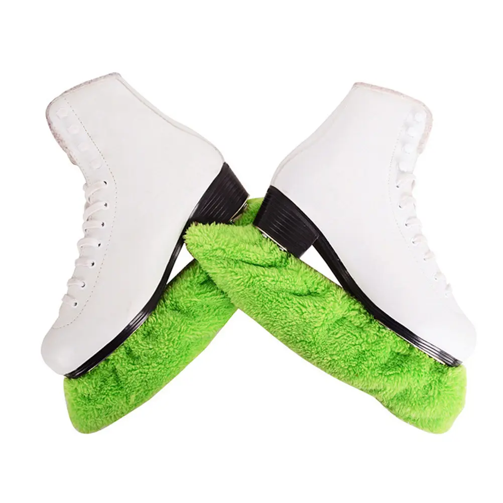 2Pairs Absorbent Skate Blade Covers Soft Durable Guards for Hockey Figure Skating Blades Protection Ice Hockey Covers