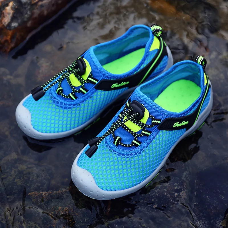 

Summer Mesh Shoes for Boys Breathable Beach Sneakers Child Non Slip Outdoor Sports Kids Wading Shoes Size 28-40 tenis de niño