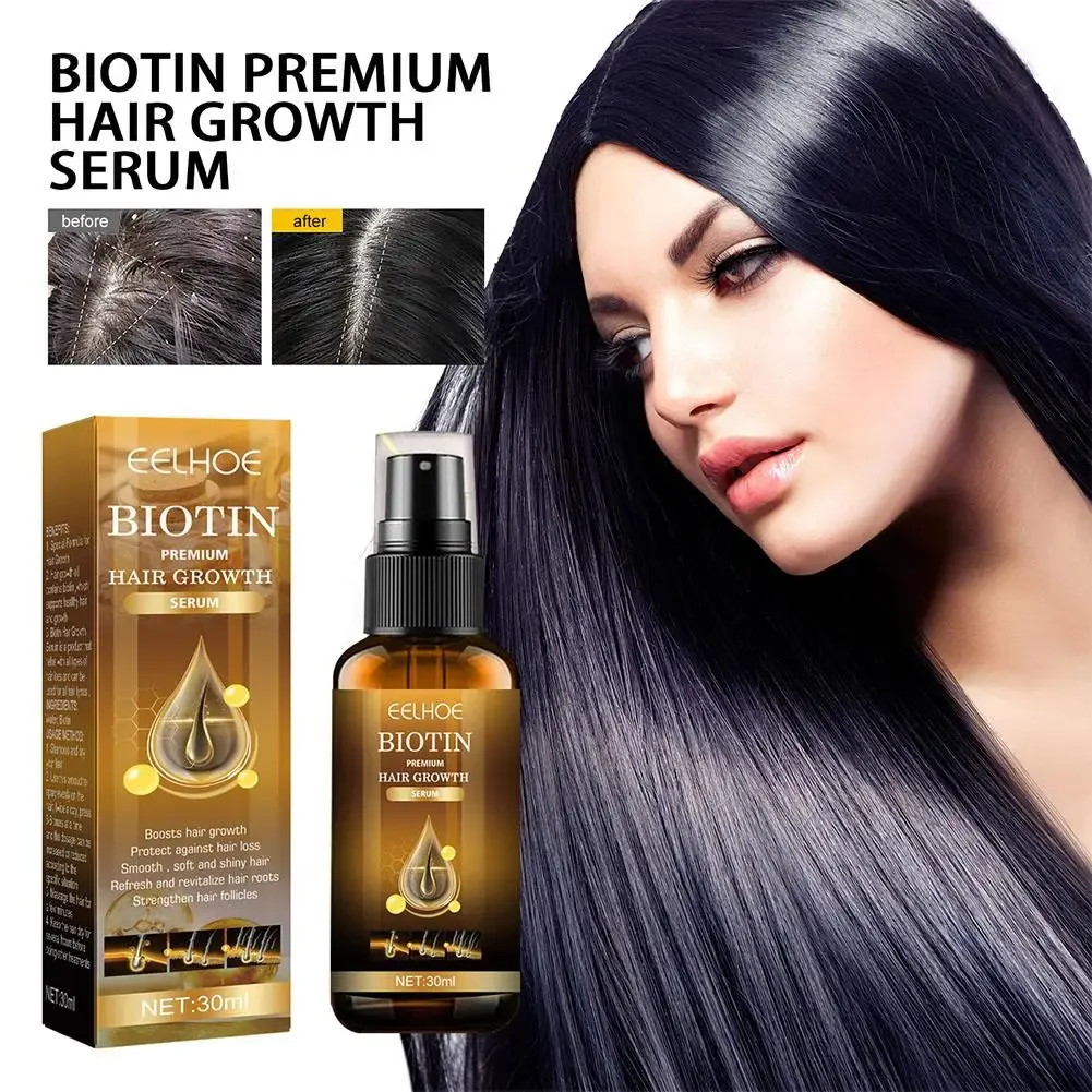 

Biotin Hair Growth Serum Fast Hair Growth Spray Anti Hair Loss Spray Scalp Treatment Essential Oils 30ml For Men Women Products