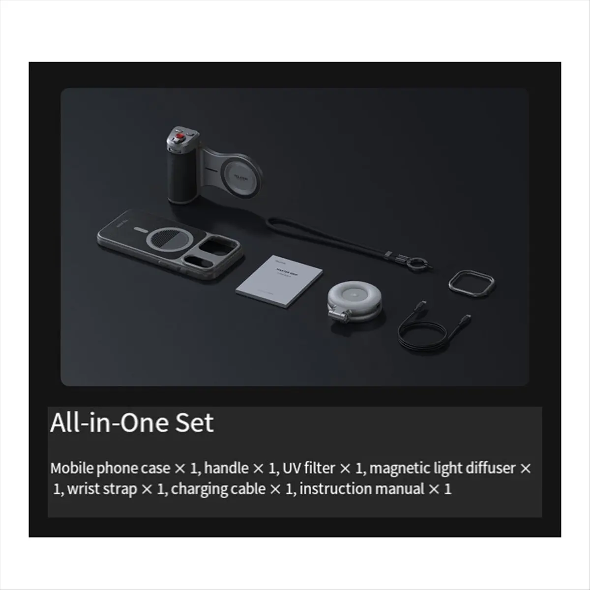 Bluetooth Selfie Grip for 17 Pro Vlog Handle with Fill Light Camera Adapter for Enhanced Photography