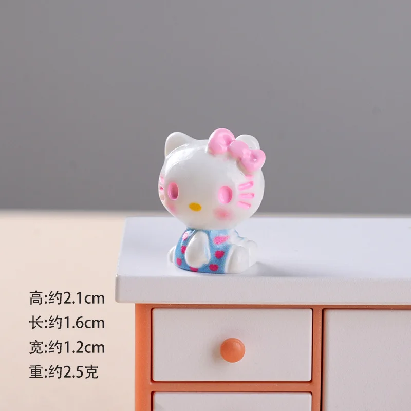 Hello Kitty Ornaments Summer Rainbow Candy Series Toys Cute KT Cats Anime Figure Doll Model Toys