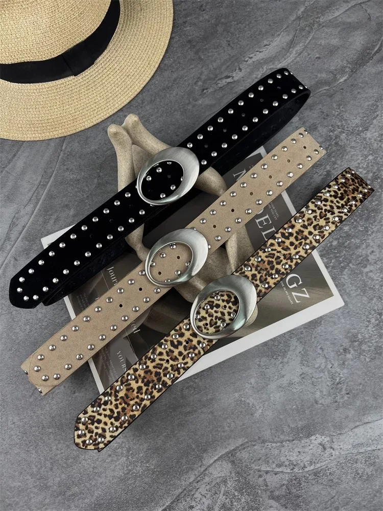 

Ремень из искусственной кожи с заклепками, женский винтажный корсет из искусственной замши в стиле панк, женское пальто с поясом, платье с поясом, широкий пояс J1573