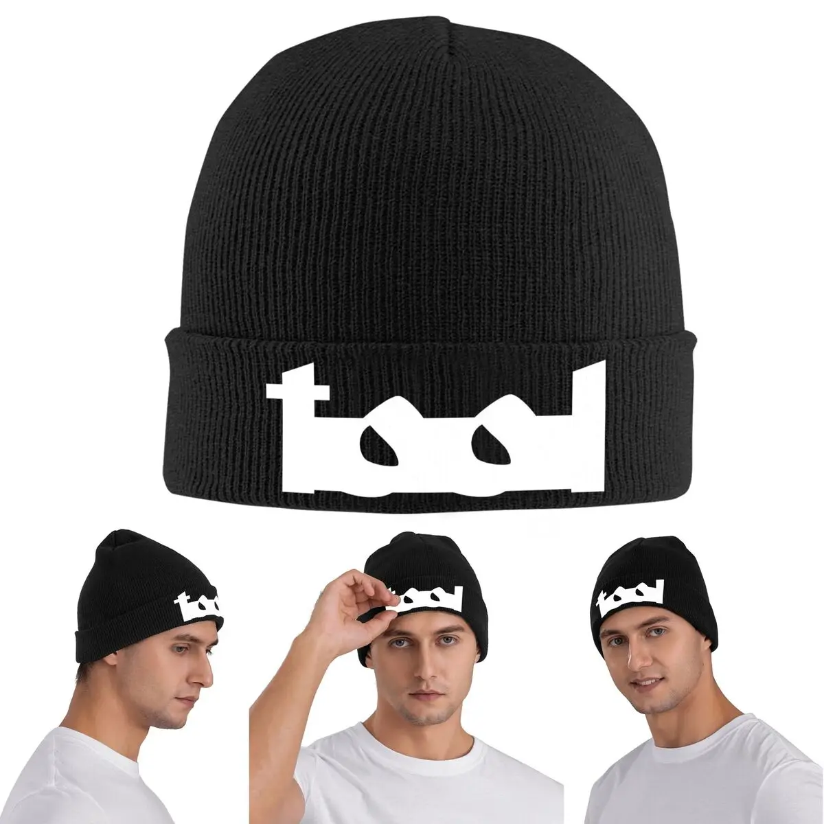 

Теплая вязаная шапка с ремешком для инструментов, зимняя вязаная шапка с капюшоном, шапочки Skullies, шапки в стиле хип-хоп для унисекс