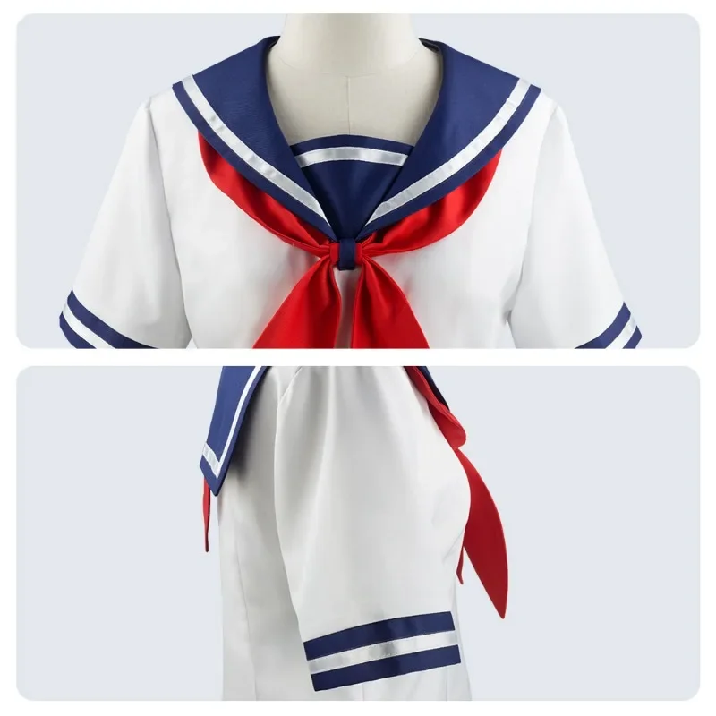 Preppy Game Cosplay Kostuum Anime Meisjes Jk Uniform Rok Party T-Shirt Vlinderdas Met Rok