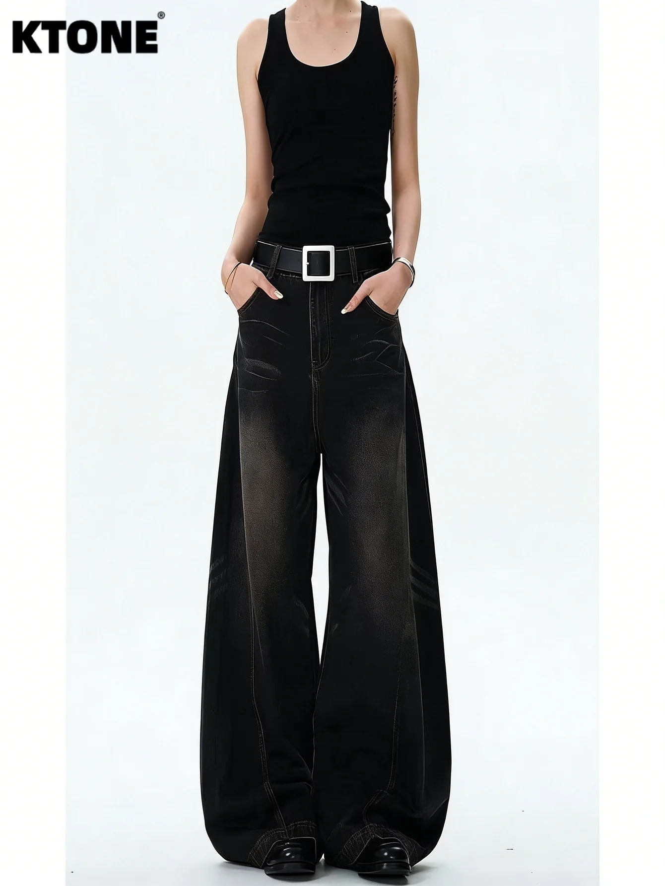 

Мужские свободные черные джинсы для повседневной носки, оригинальный стиль, унисекс. Аксессуары и ремни в комплект не входят.