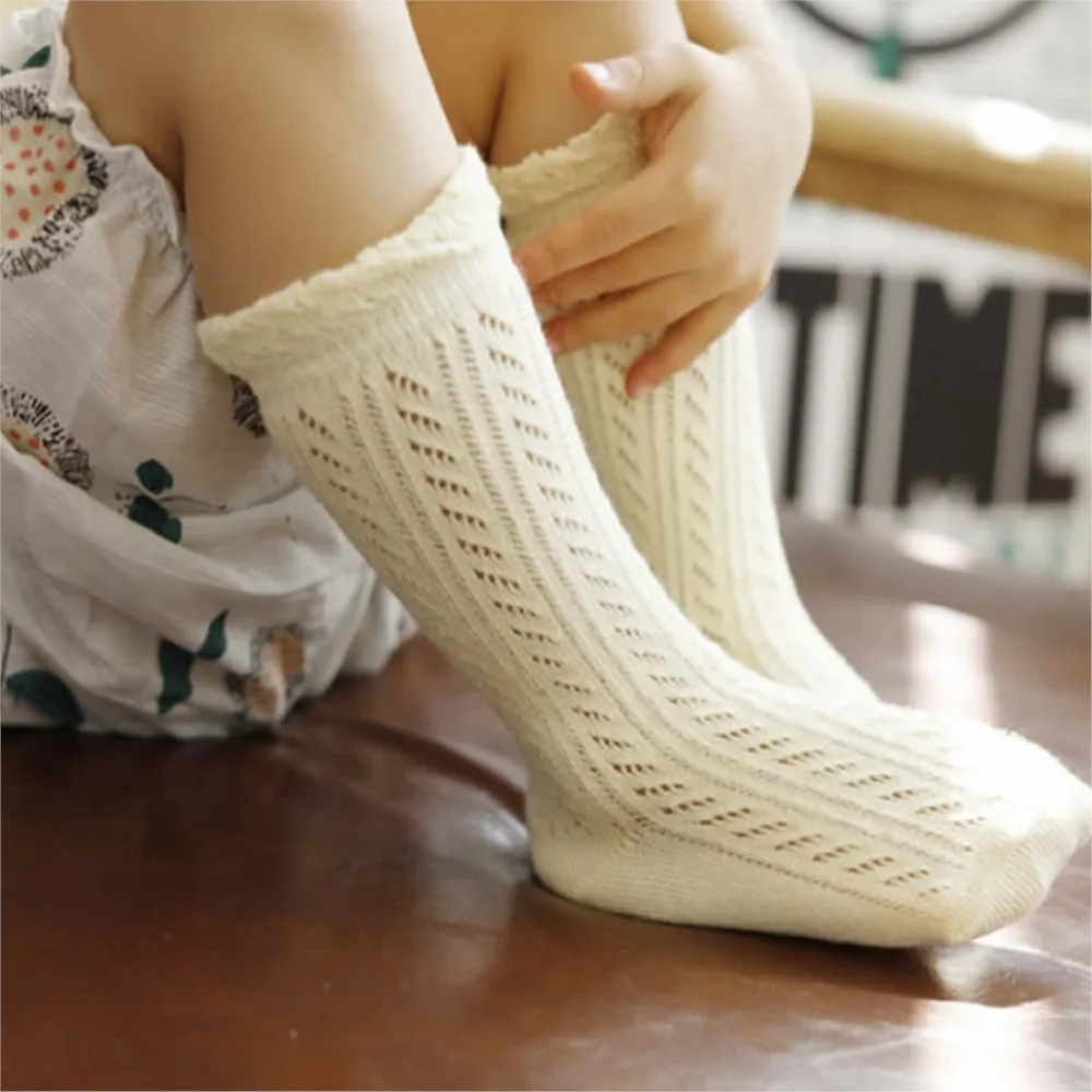 

Baby Girl Socks 0-36 months Toddler Baby Cotton Knee high Mesh Breathable Socks Newborn Infant Baby Girls Socks