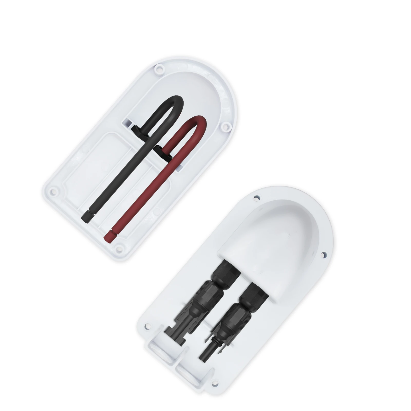 Roof Cable Entry Gland ABS Junction Box with Wire Entry Cable Storage Case Connector for Solar Installation on RV Campervan Boat