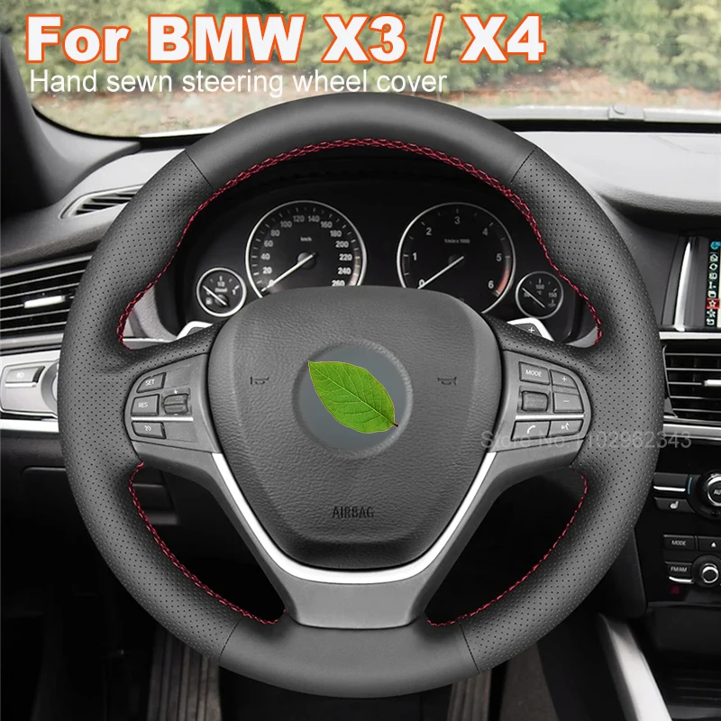 

Hand-stitched Leatheer Car Steering Wheel Covers For BMW X3 F25 2010-2017 X4 F26 2014 2015 2016 2017 Auto Interior Accessories