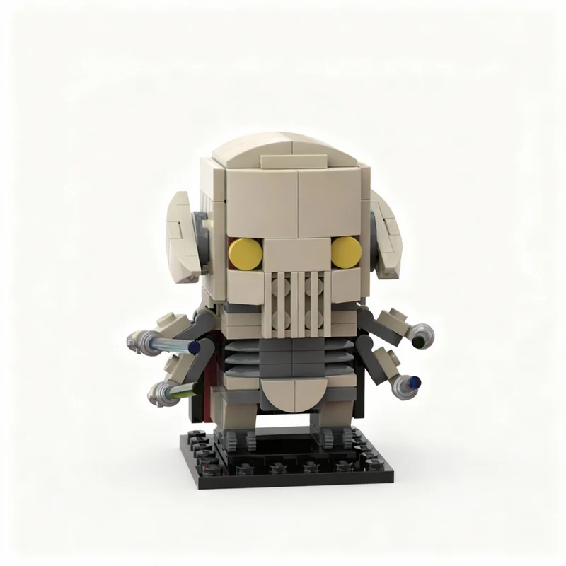 145 elementów MOC Brickheadz General Grievous Model Klocki Konstrukcyjne Prezent na Boże Narodzenie Kreatywna Edukacja Pomysł na Zabawę Klocki dla Dzieci