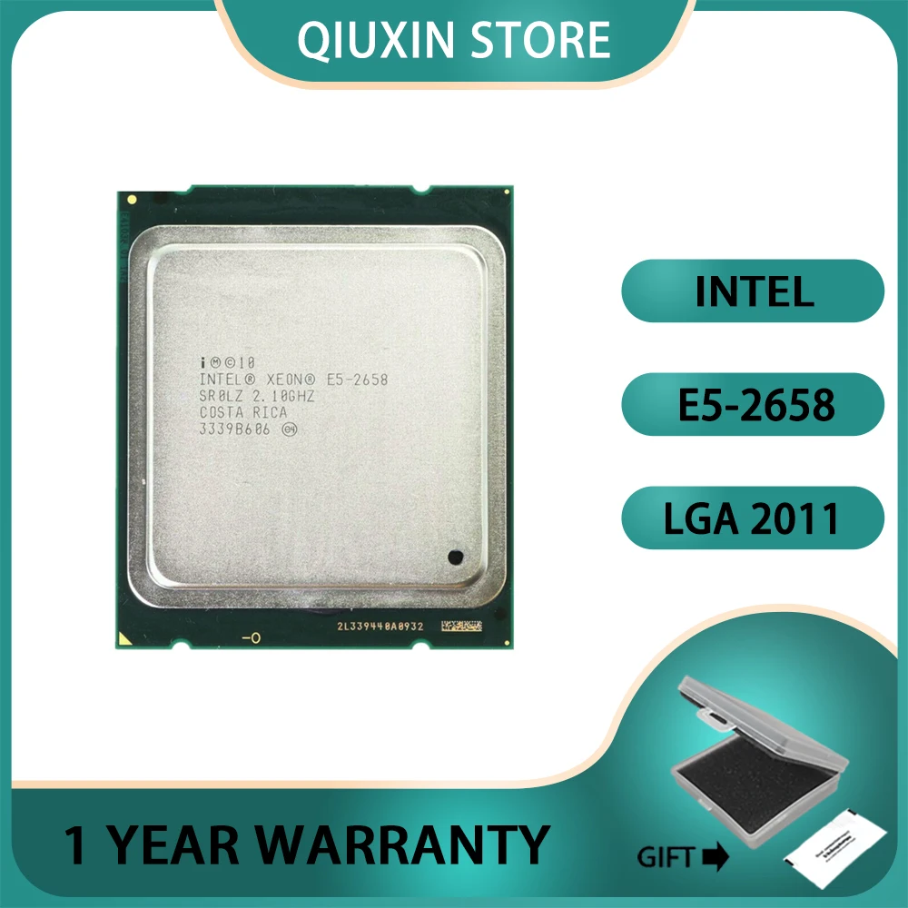 INTEL XEON E5-2658   core 16 threads LGA2011  genuine cpu-2658 2.1g 8