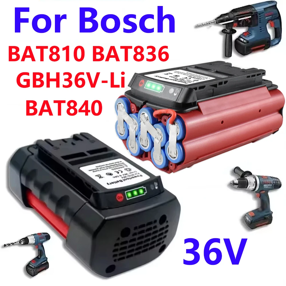 NEW High-capacity 36V Lithium-ion Battery For Bosch BAT810 BAT836 BAT840 GBH36V-Li Power Tools Replacement Accessories Batteries