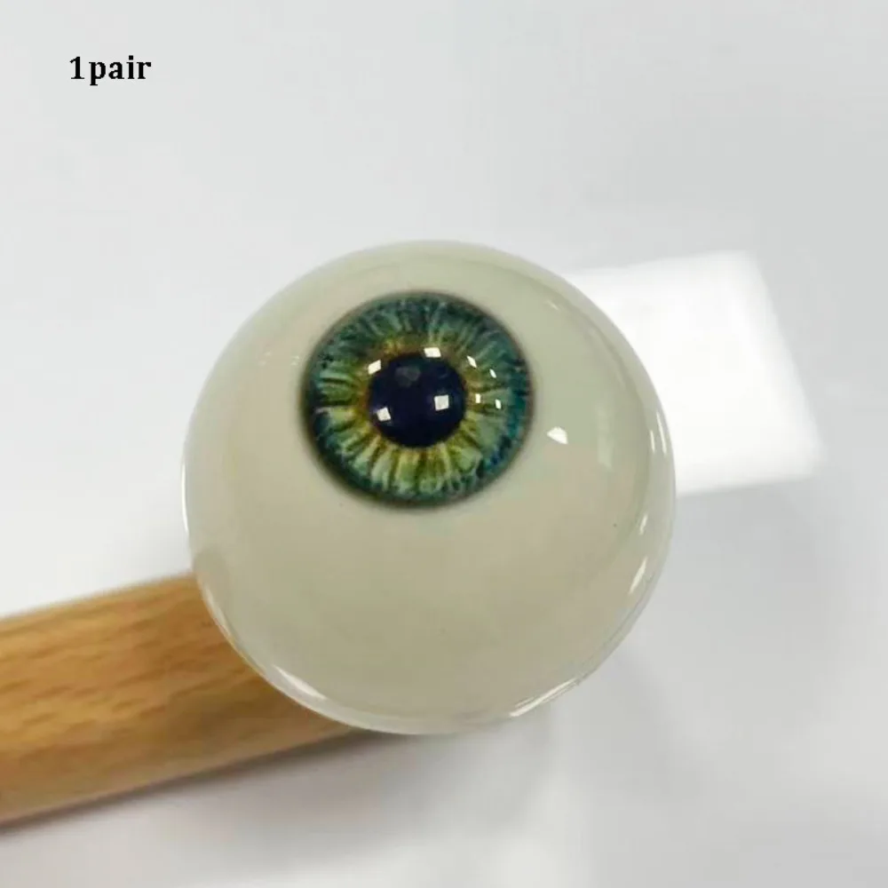1pair 20mm Acrylic Fake Eyes Eyeballs with 3 Dimensional Fitting Eye 10 Styles Silicone Simulation Eyeballs