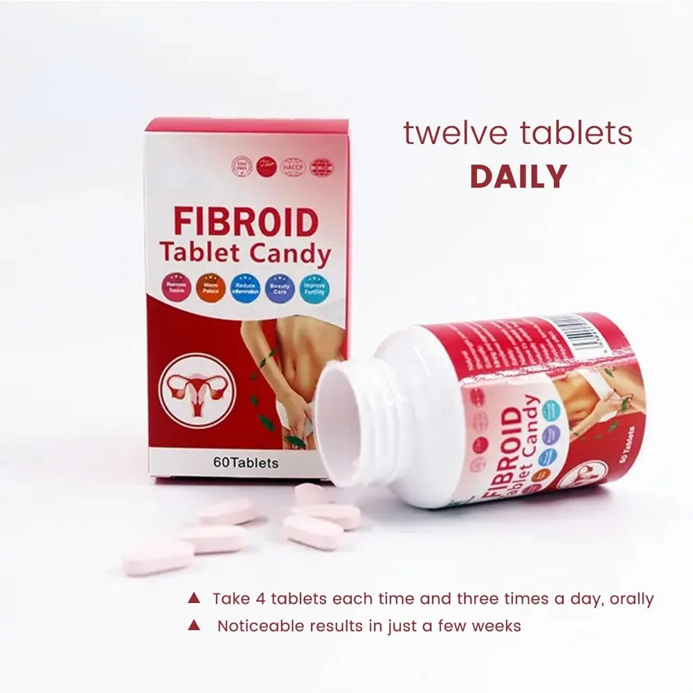 Fibroid Tablet Candy, Naturally Helps in Shrinking Fibroids and Ovarian Cysts, Nutritional Supplements for Ovary & Uterus Clean